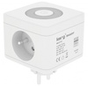 Kostka zasilająca 2-gniazdowa + ładowarka USB-A+USB-C + lampka LED 16A/250V~ KERG Smart biała