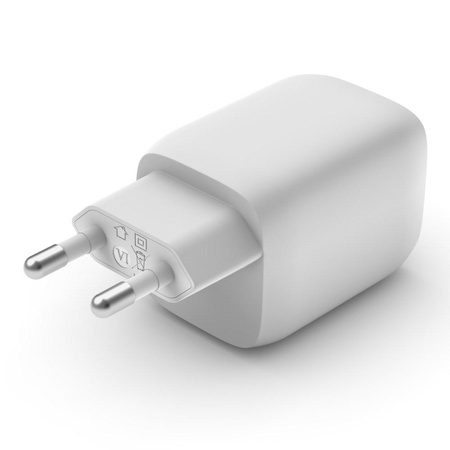 Belkin USB-C GaN PD PPS Dual Wall Charger, 65W | WCH013vfWH