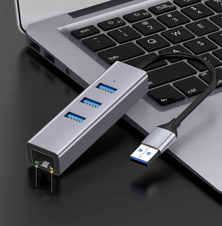 KARTA SIECIOWA HUB USB 3.0 GIGABIT RJ45 1000Mb RJ45 ADAPTER PRZEJŚCIÓWK LAN