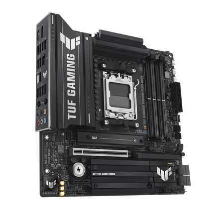Asus TUF GAMING B850M-PLUS WIFI | Processor family AMD | Processor socket AM5 | DDR5 | Supported hard disk drive interfaces M.2, SATA | Number of SATA connectors 4