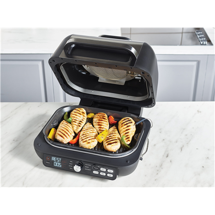 NINJA | Foodi MAX Pro Health Grill, Flat Plate and Air Fryer | AG651EU | Capacity 3.8 L | Black