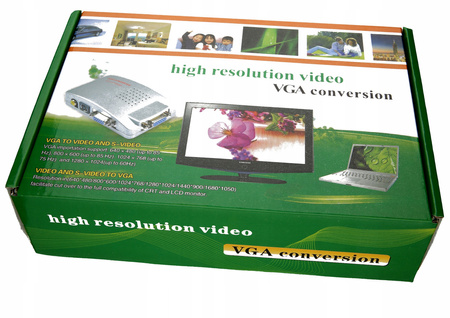KONWERTER SYGNAŁU BNC S-VIDEO VGA AV - VGA ZESTAW