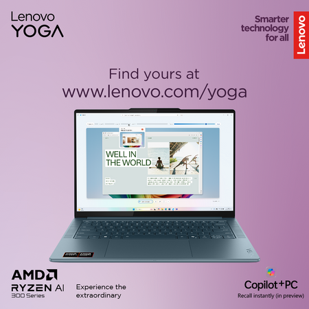 Lenovo Yoga Pro 7 14AKP10 | Tidal Teal | 14.5 " | OLED | 3K | 2944 x 1840 pixels | Glossy | AMD Ryzen AI 7 | 350 | 32 GB | Soldered LPDDR5x | Solid-state drive capacity 1000 GB | AMD Radeon 860M Graphics | Windows 11 Home | 802.11be | Bluetooth version 5.