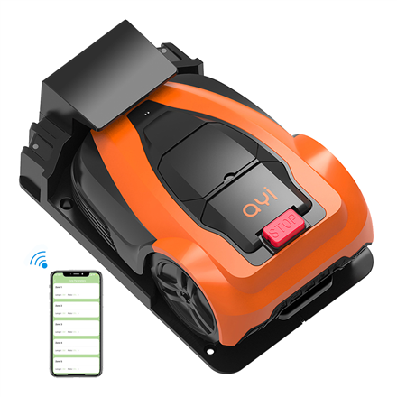 AYI Lawn Mower A1 1400i Mowing Area 1400 m² WiFi APP Yes (Android; iOs) Working time 120 min Brushless Motor Maximum Incline 37 % Speed 22 m/min Waterproof IPX4 68 dB