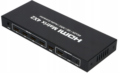 MATRIX SWITCH SPLITTER MATRYCA HDMI 4x2 ULTRAHD 4K