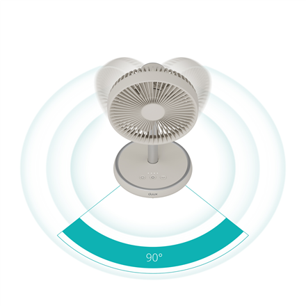 Duux Fan | Rize Flex | Stand Fan | Greige | Diameter 21 cm | Number of speeds 4 | Oscillation | 10 W | No