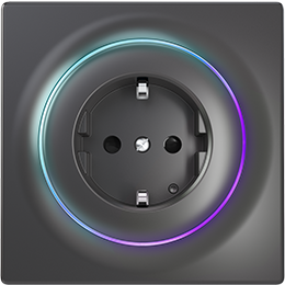 FIBARO Walli Outlet type F, Black Z-Wave EU Fibaro