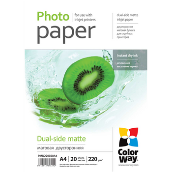 ColorWay Matte Dual-Side Photo Paper A4 220 g/m²