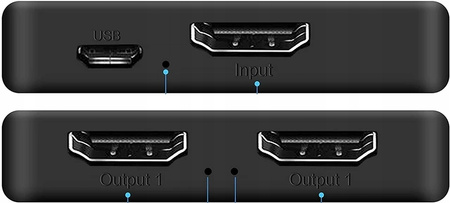 SPLITTER HDMI 2.0 1x2 ROZDZIELACZ ULTRAHD HDCP 2.2
