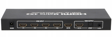 MATRIX SWITCH SPLITTER MATRYCA HDMI 4x2 ULTRAHD 4K