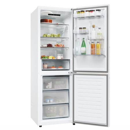 Candy Refrigerator | CNCQ2T618EW | Energy efficiency class E | Free standing | Combi | Height 185 cm | No Frost system | Fridge net capacity 235 L | Freezer net capacity 120 L | 38 dB | White