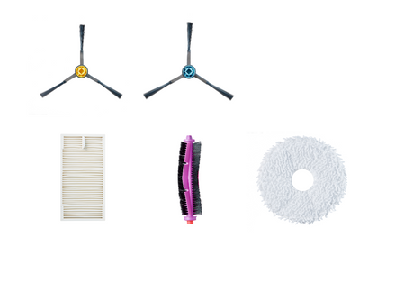 Midea Spare Parts Kit for V12: 6x Side brushes, 2x Roller brushes, 3x HEPA Filters, 4x Mops, 3x Dust Bags