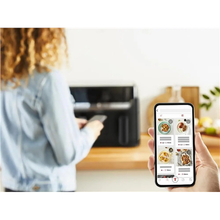 TEFAL Dual Easy Fry Essential Airfryer | EY901N | Power 2700 W | Capacity 8.3 L | Black