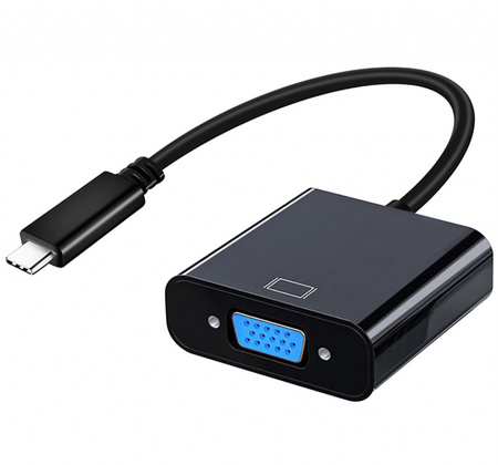 ADAPTER USB-C męski / SVGA 15pin żeński (PL) 15cm ART oem