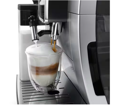 Delonghi | Coffee Maker | Dinamica Plus ECAM380.85.SB | Pump pressure 15 bar | Built-in milk frother | Automatic | 1450 W | Stainless Steel/Black