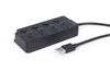 Gembird Hub USB 2.0 4-Portowy z włącznikiem (czarny)