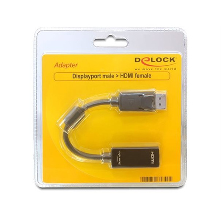 Delock Adapter DisplayPort 1.2 (DP) auf HDMI 4K (St/Bu) aktiv