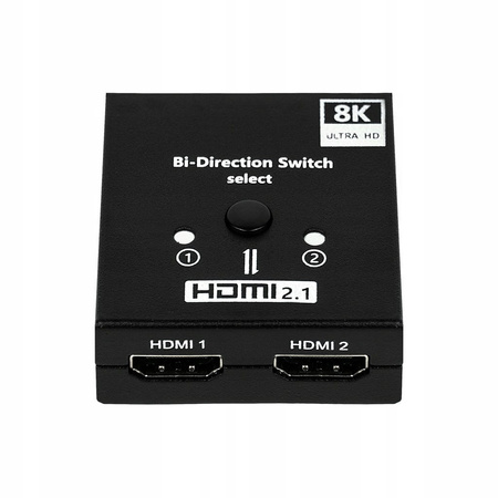 SWITCH HDMI 2.1 2x1 SPLITTER 1x2 8K DWUKIERUNKOWY