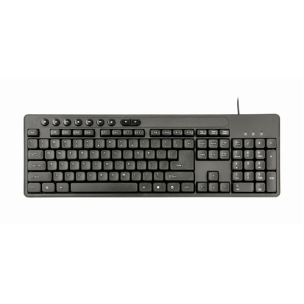Gembird Multimedia desktop set KBS-UM-04	 Keyboard and Mouse Set Wired Mouse included US Black