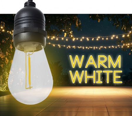 Żarówka LED E27 1W 2700K akcentowa plastik do girland ART 10pack