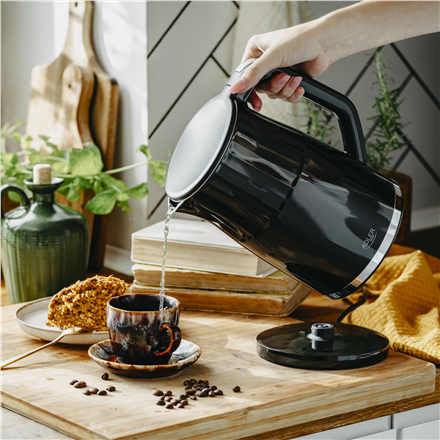 Adler Kettle with LED display | AD 1350 | Electric | 2200 W | 1.7 L | Stainless Steel | 360° rotational base | Black