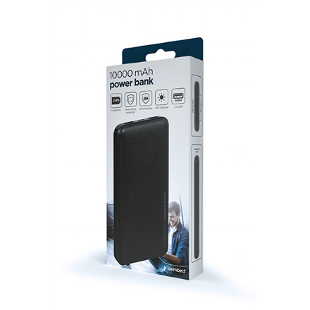 Gembird Power Bank PB10-02 10000 mAh Black
