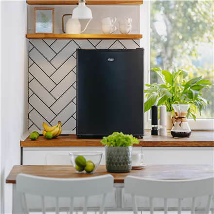 Adler Refrigerator | AD 8097 | Energy efficiency class E | Free standing | Larder | Height 63.2 cm | Fridge net capacity 58 L | 39 dB | Black
