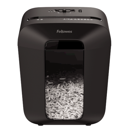 Fellowes Powershred LX50 Black 17 L Credit cards shredding Cross-Cut Shredder Paper handling standard/output 9 sheets per pass Warranty 24 month(s)