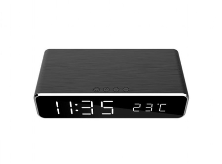 Gembird DAC-WPC-01 Digital alarm clock with wireless charging function, black Gembird