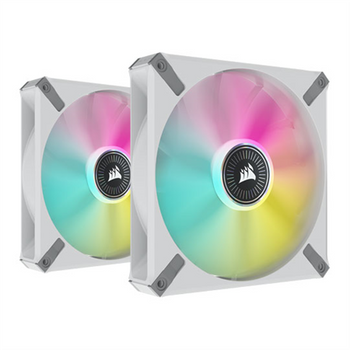 Corsair iCUE ML140 RGB ELITE Premium, Dual Pack CO-9050119-WW White