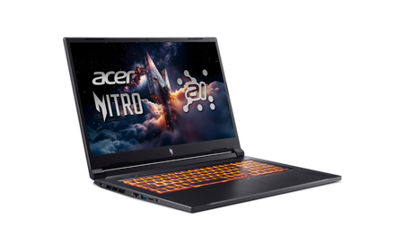 Acer | Nitro V 17 AI ANV17-41-R27Z | Obsidian Black | 17.3 " | IPS | QHD | 2560 x 1440 pixels | AMD Ryzen 7 | 260 | 32 GB | DDR5 | Solid-state drive capacity 1000 GB | NVIDIA GeForce RTX 5060 | GDDR7 | 8 GB | Windows 11 Home | 802.11ax | Bluetooth version