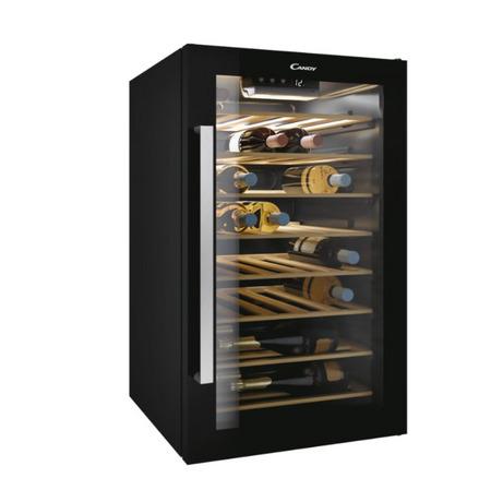 Candy | Wine Cooler | CWC 154 EEL/NF | Energy efficiency class G | Free standing | Bottles capacity 41 | Black