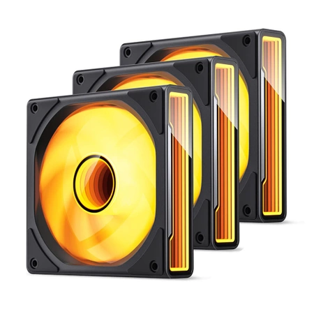 Jonsbo ZK-120B ARGB PWM Lüfter, 120mm, 3er-Pack - schwarz