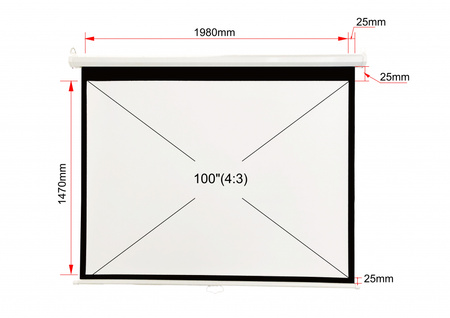 EKRAN RĘCZNY 100"  152x203cm MA-100 4:3 ART