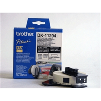 Brother | DK-11204 Multi Purpose Labels | White | DK | 17mm x 54mm