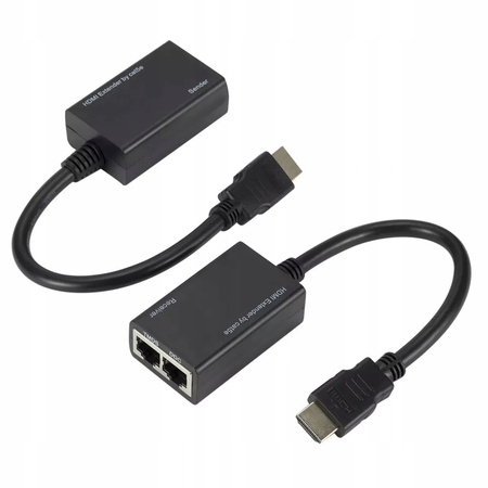 KABEL KONWERTER HDMI na LAN PO SKRĘTCE RJ45 30M