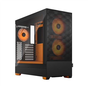 Fractal Design Pop Air RGB Side window Orange Core TG Clear Tint ATX, mATX, Mini ITX Power supply included No