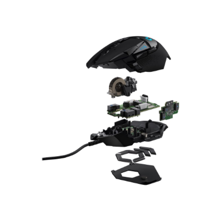 Logitech G502 Hero Wired Gaming Mouse, Black