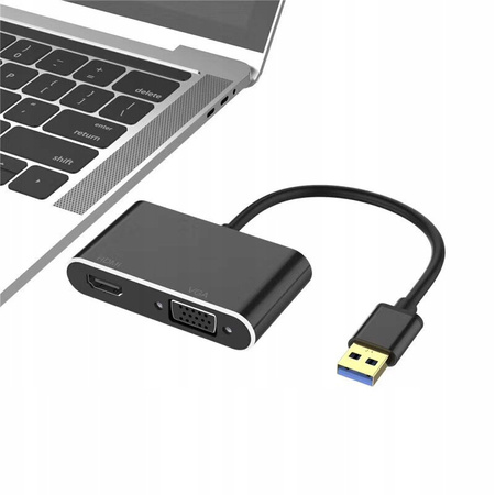 KONWERTER USB 3.0 do HDMI + VGA ADAPTER KARTA GRA