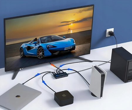 DZIELNIK HDMI 4x1 QUAD MULTI VIEWER PRZEŁĄCZNIK 4x1 Rozdzielacz 4K + PILOT