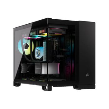 Corsair 2500X Micro-ATX Gehäuse, Tempered Glass - schwarz