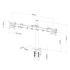 UCHWYT BIURKOWY DO 2 MONITORÓW LED/LCD 13-27" L-02 ART seria PREM
