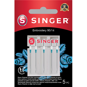 Singer Embroidery Needle 90/14 5PK