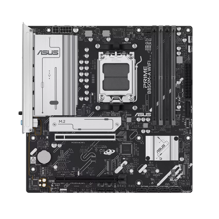 Asus PRIME B850M-A WIFI | Processor family AMD | Processor socket AM5 | DDR5 | Supported hard disk drive interfaces SATA, M.2 | Number of SATA connectors 4