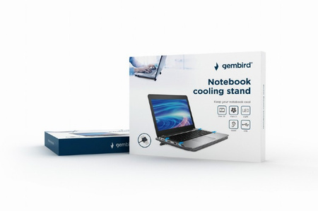 Gembird NBS-1F15-04 Fits up to size 15 ", Black, Cooling Stand