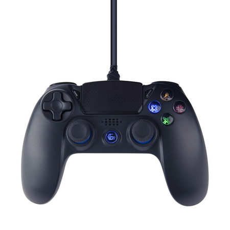 Gembird JPD-PS4U-01 Wired vibration game controller for PlayStation 4 or PC, black Gembird