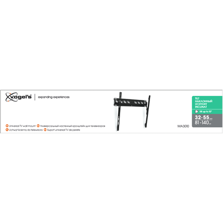 Vogels Wall mount MA3010-A1 32-55 " Tilt Maximum weight (capacity) 40 kg Black