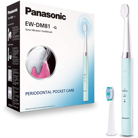 Panasonic Electric Toothbrush EW-DM81-G503 Rechargeable For adults Number of brush heads included 2 Number of teeth brushing modes 2 Sonic technology White/Mint