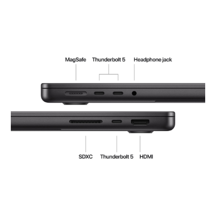 Apple MacBook | Pro | Space Black | 14 " | 3024 x 1964 pixels | Apple M4 Max | 36 GB | Solid-state drive capacity 1000 GB | Apple M4 Max chip 14-core CPU/32-core GPU | macOS | 802.11ax | Bluetooth version 5.3 | Keyboard language Swedish | Keyboard backlit