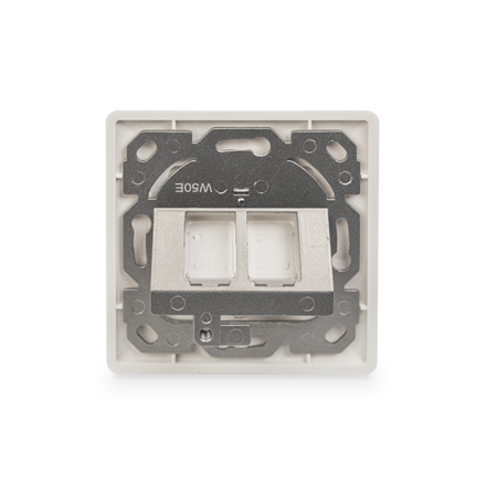 Digitus | Wallplate for Keystone Modules, German type, middle plate 50x50 mm, frame 80x80 mm | DN-93801-1